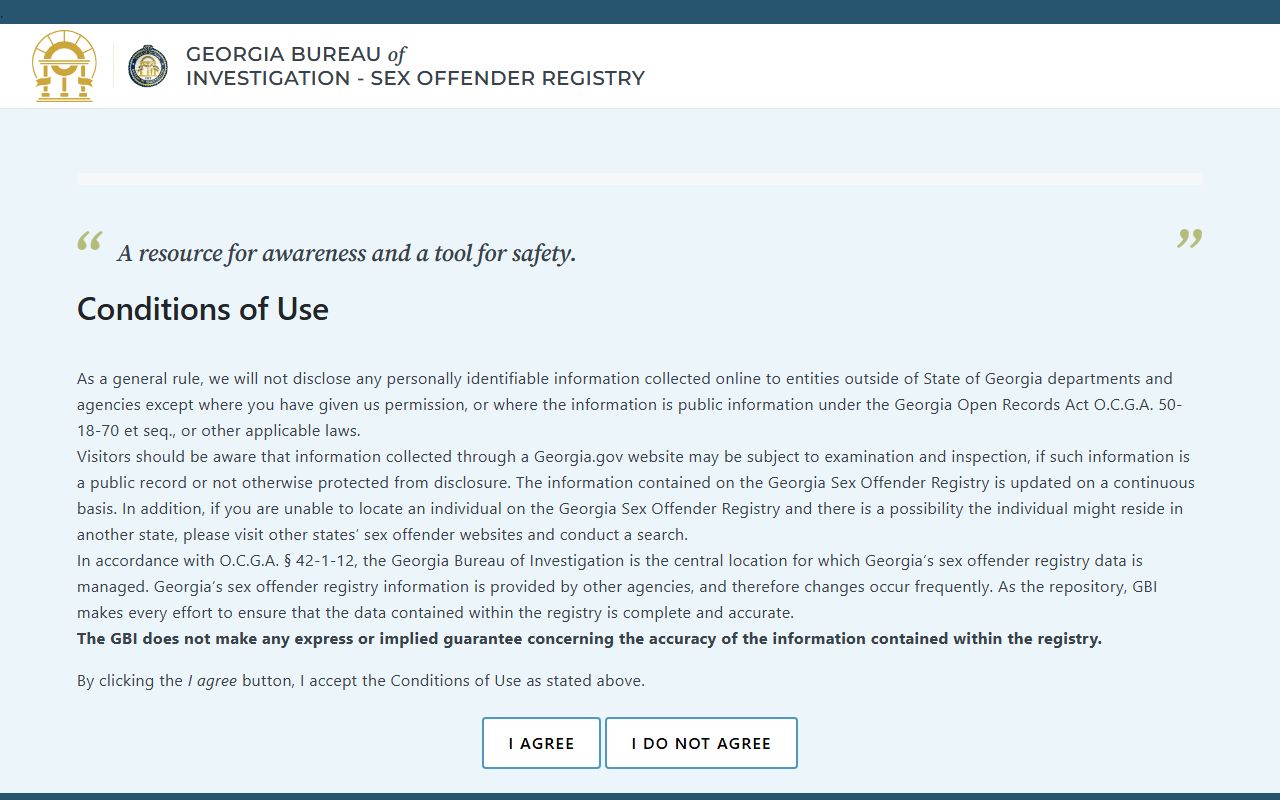 Appling County arrest records GBI registry search distinction