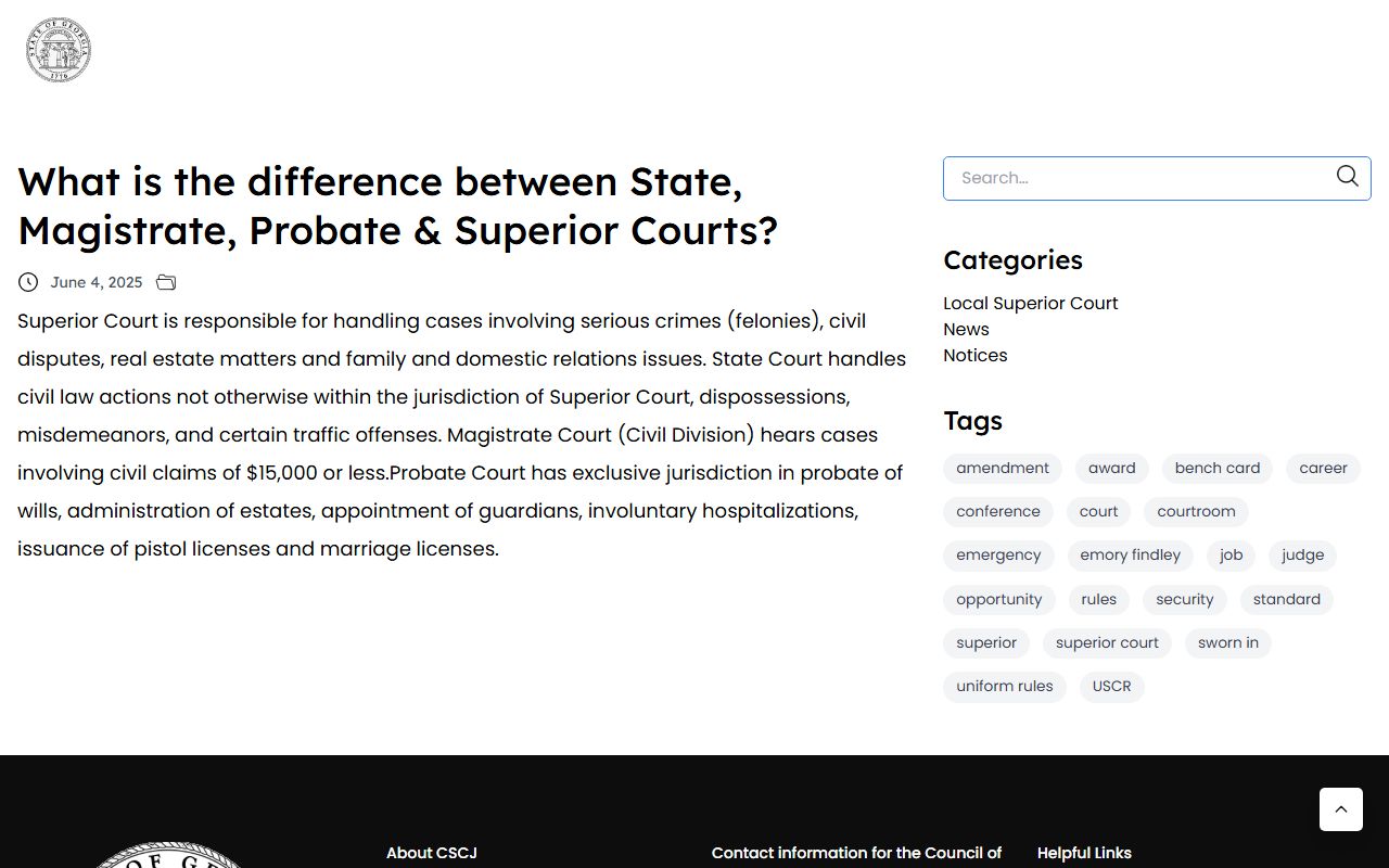 Appling County court records Georgia trial court differences
