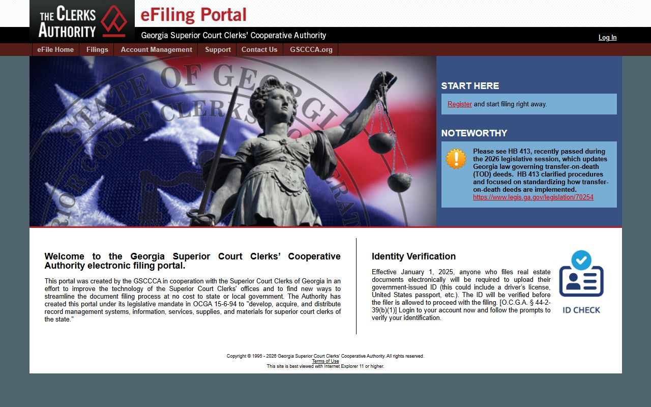 Appling County court records GSCCCA real estate e-filing