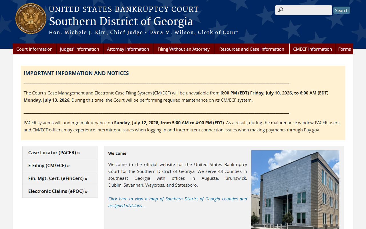 Appling County inmate records federal bankruptcy court source distinction